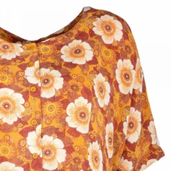 Robe Manches Courtes Fleurie Col Rond Femme AMERICAN VINTAGE -Tendryne Soldes Boutique robe manches courtes fleurie col rond femme american vintage 2