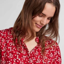 Robe Manches Courtes Imprimé Viscose Lenzing Ecovero Femme PIECES -Tendryne Soldes Boutique robe manches courtes imprime viscose lenzing ecovero femme pieces 4