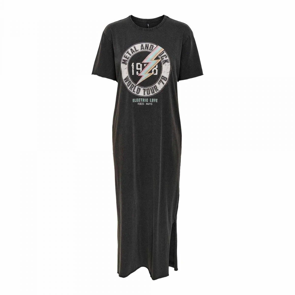 Robe Manches Courtes Longues 100% Coton Imprimé Femme ONLY 3 Robe Manches Courtes Longues 100% Coton Imprimé Femme ONLY