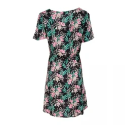 Robe Manches Courtes Noire à Fleurs Femme VERO MODA -Tendryne Soldes Boutique robe manches courtes noire a fleurs femme vero moda 1