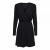 Robe Manches Longues Col Cache Coeur Cintrée Femme ONLY -Tendryne Soldes Boutique robe manches longues col cache coeur cintree femme only
