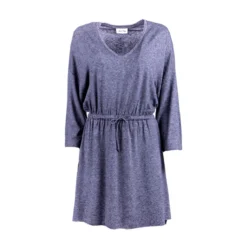 Robe Manches Longues Col V Ceinturée Légère Femme AMERICAN VINTAGE