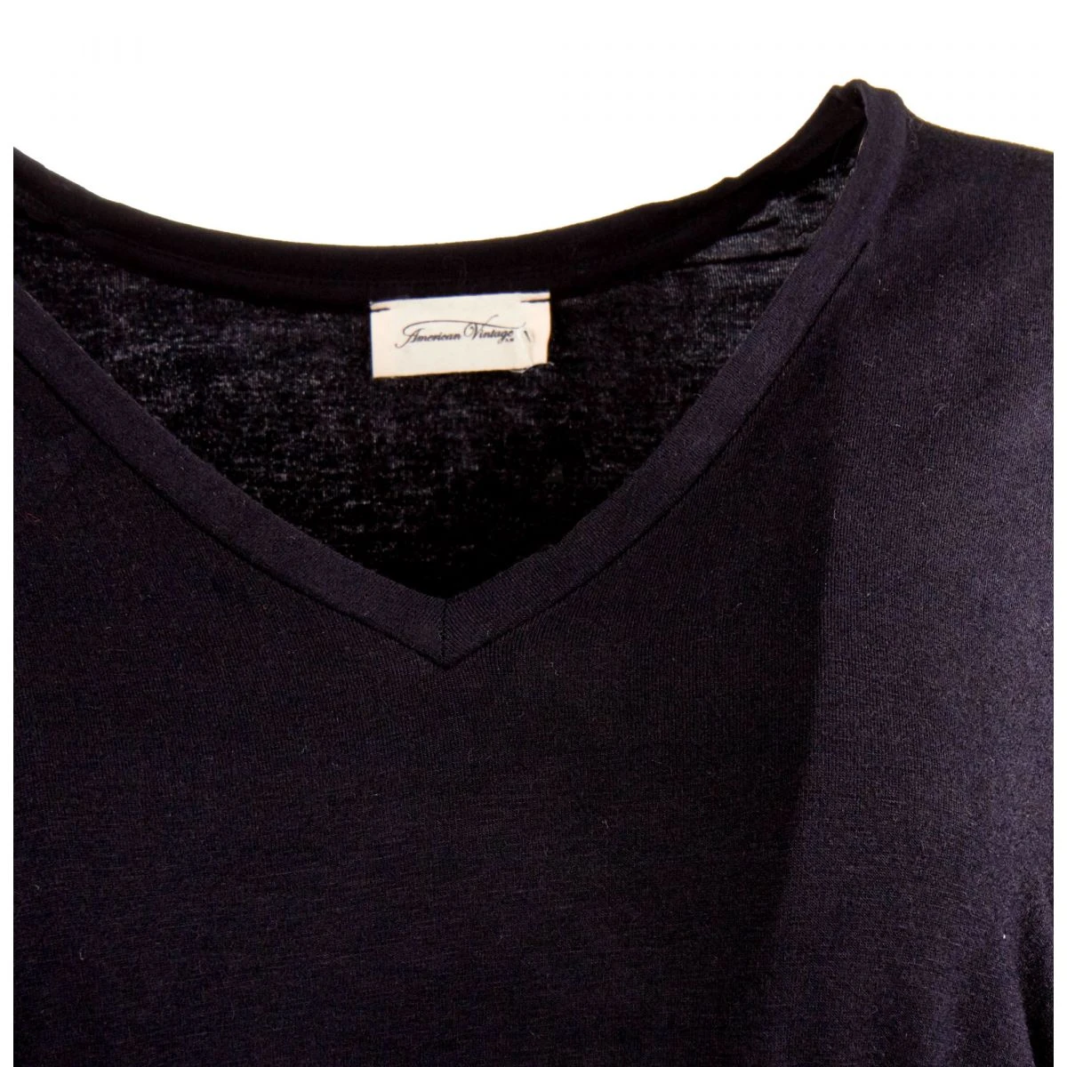 Robe Manches Longues Col V Ceinturée Légère Femme AMERICAN VINTAGE 11 Robe Manches Longues Col V Ceinturée Légère Femme AMERICAN VINTAGE – Image 9