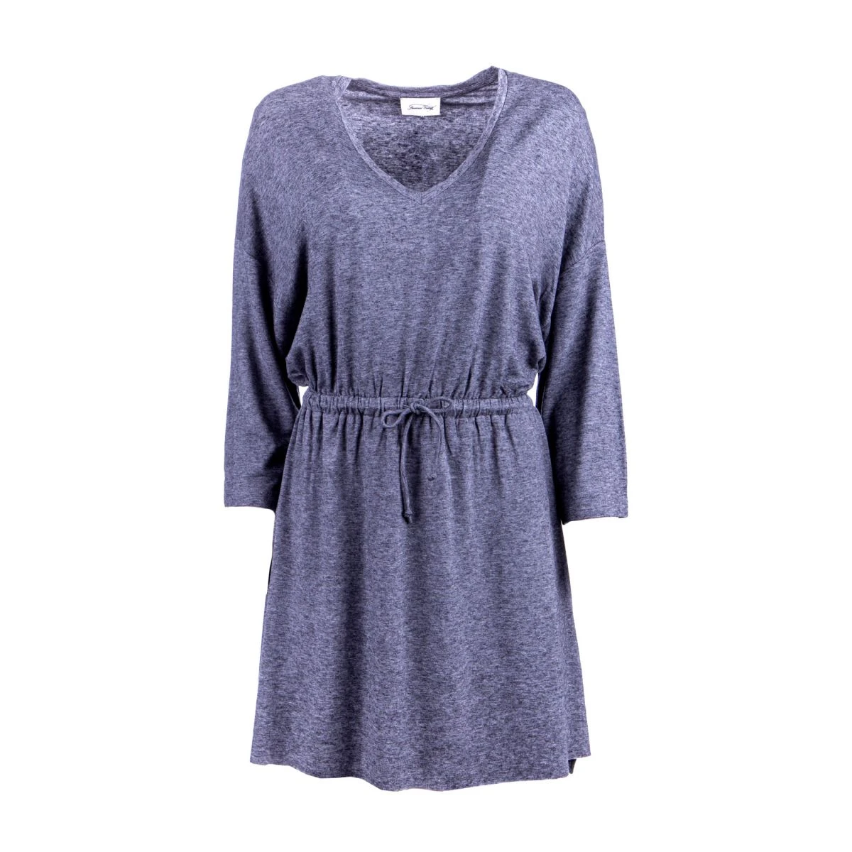 Robe Manches Longues Col V Ceinturée Légère Femme AMERICAN VINTAGE 3 Robe Manches Longues Col V Ceinturée Légère Femme AMERICAN VINTAGE