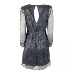 Robe Manches Longues Col V Métallisé Femme LA PETITE ETOILE -Tendryne Soldes Boutique robe manches longues col v metallise femme la petite etoile 1