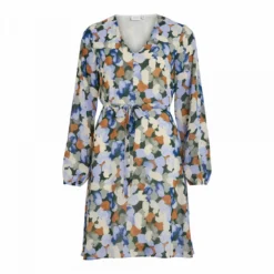 Robe Manches Longues Fluide Ceinture Fleurs Pineneedle Viadeline Femme VILA