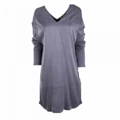 Robe Manches Longues Regular Décolleté V Effet Satiné Femme AMERICAN VINTAGE