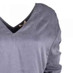 Robe Manches Longues Regular Décolleté V Effet Satiné Femme AMERICAN VINTAGE -Tendryne Soldes Boutique robe manches longues regular decollete v effet satine femme american vintage 4