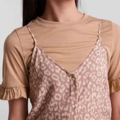 Robe Mi-longue à Bretelles Col V Femme PIECES -Tendryne Soldes Boutique robe mi longue a bretelles col v femme pieces 3