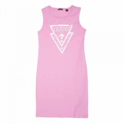 Robe Mi Longue Sans Manche Droite Avec Grand Logo Enfant GUESS