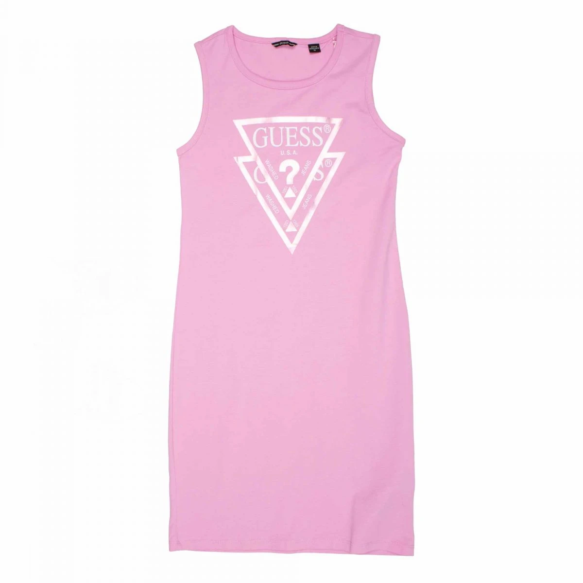 Robe Mi Longue Sans Manche Droite Avec Grand Logo Enfant GUESS 3 Robe Mi Longue Sans Manche Droite Avec Grand Logo Enfant GUESS
