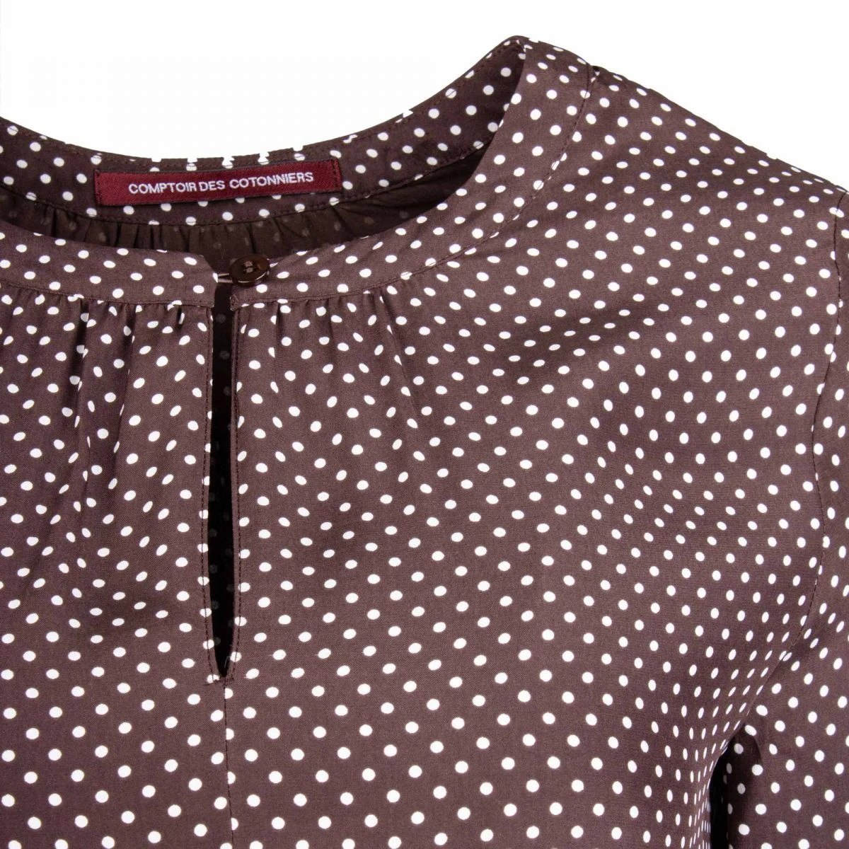 Robe Midi En Soie Imprimé Pois Femme COMPTOIR DES COTONNIERS 5 Robe Midi En Soie Imprimé Pois Femme COMPTOIR DES COTONNIERS – Image 3