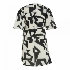 Robe Portefeuille Courte Francine Motifs Géométriques Noirs Femme VILA -Tendryne Soldes Boutique robe portefeuille courte francine motifs geometriques noirs femme vila 2