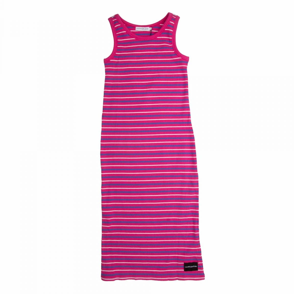 Robe Rayée Côtelée Sans Manches Coton Stretch Enfant CALVIN KLEIN 2 Robe Rayée Côtelée Sans Manches Coton Stretch Enfant CALVIN KLEIN