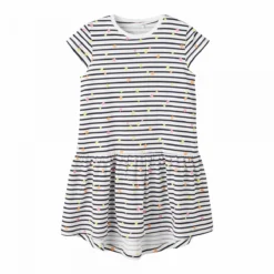 Robe Rayures Frida Noir Saphire Enfant NAME IT