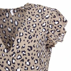 Robe Sans Manches Lacet Cache Coeur Imprimé Léopard Femme ONLY -Tendryne Soldes Boutique robe sans manches lacet cache coeur imprime leopard femme only 2
