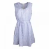 Robe Sans Manches Rayures Boutons Cordon Lin Femme AMERICAN VINTAGE -Tendryne Soldes Boutique robe sans manches rayures boutons cordon lin femme american vintage