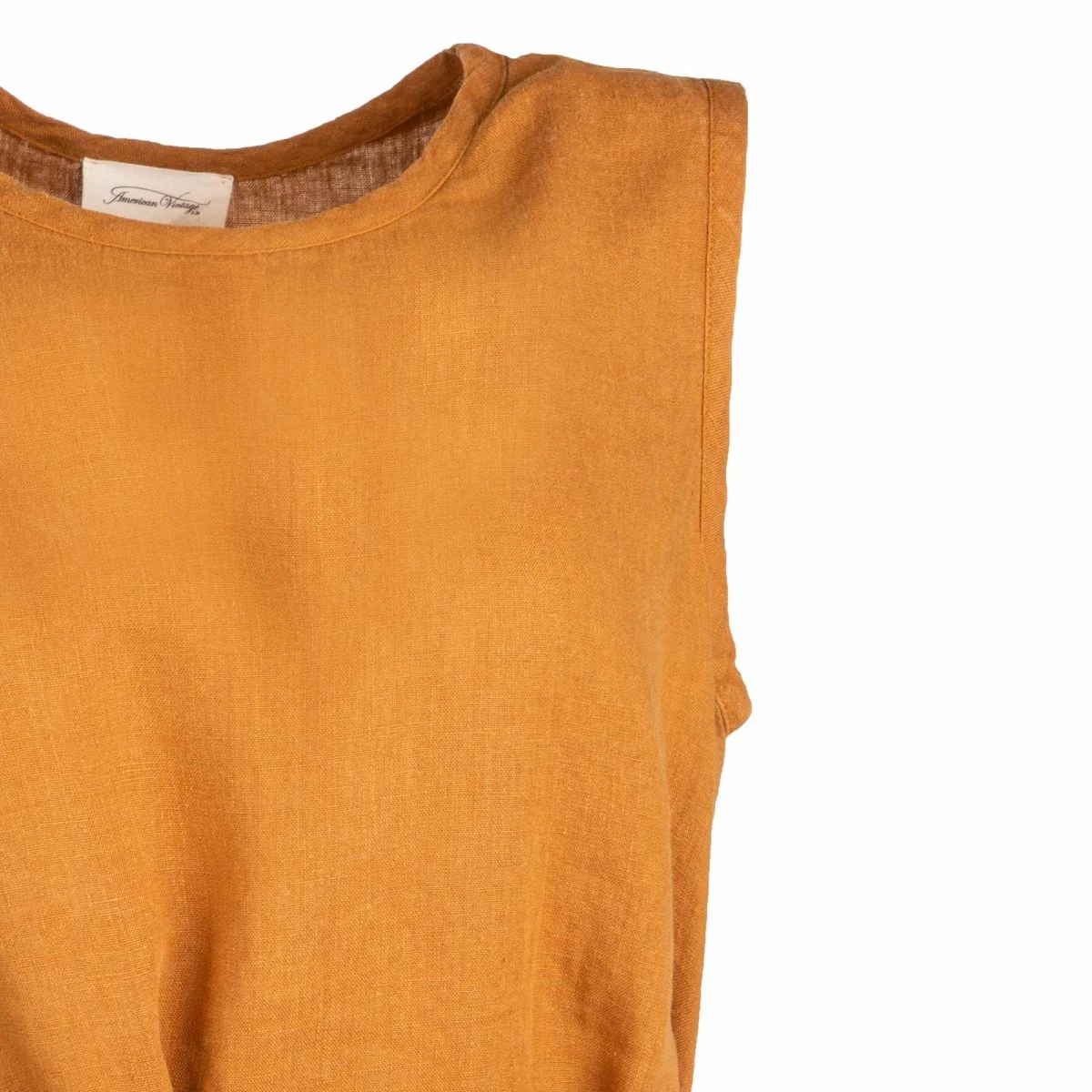 Robe Sans Manches Uni Cordon Lin Femme AMERICAN VINTAGE 7 Robe Sans Manches Uni Cordon Lin Femme AMERICAN VINTAGE – Image 5