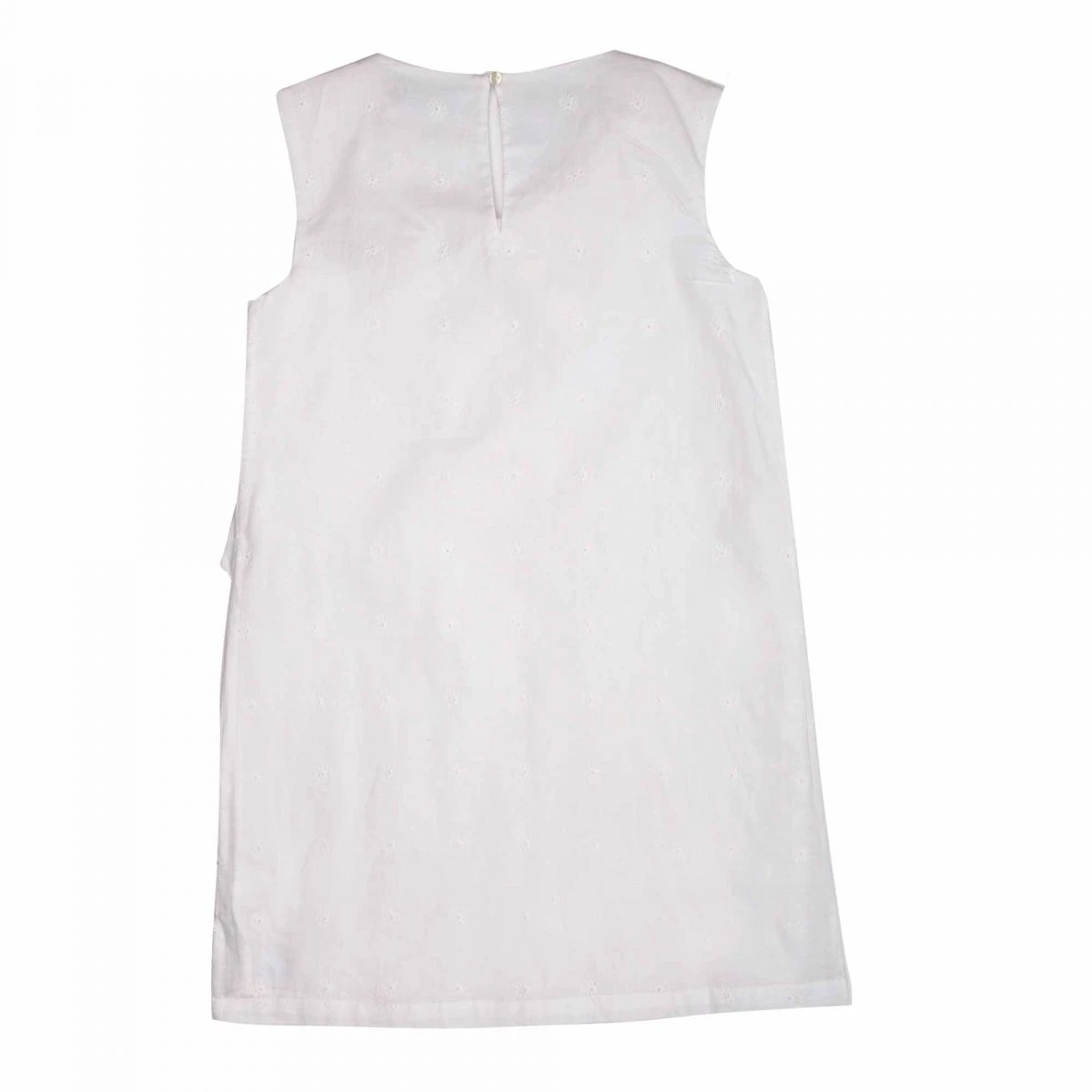 Robe Sans Manches Volant Empiècement Brodé Coton Enfant CALVIN KLEIN 4 Robe Sans Manches Volant Empiècement Brodé Coton Enfant CALVIN KLEIN – Image 2