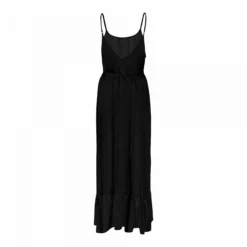 Robe Unie à Fines Bretelles Longueur Midi Volant Femme VERO MODA -Tendryne Soldes Boutique robe unie a fines bretelles longueur midi volant femme vero moda 2